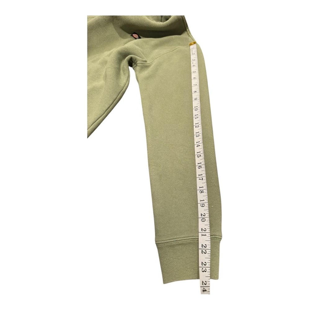Dickies Olive Green Crewneck Sweatshirt Mock Neck Logo Size S - Picture 6 of 8